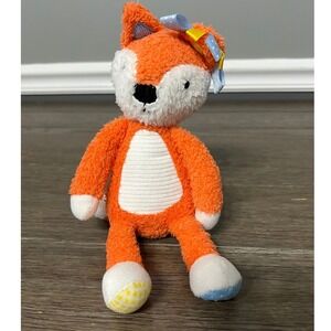 Make Believe Ideas Plush Fox Baby Toy Ribbed Sensory Snuggables Tags 10"
